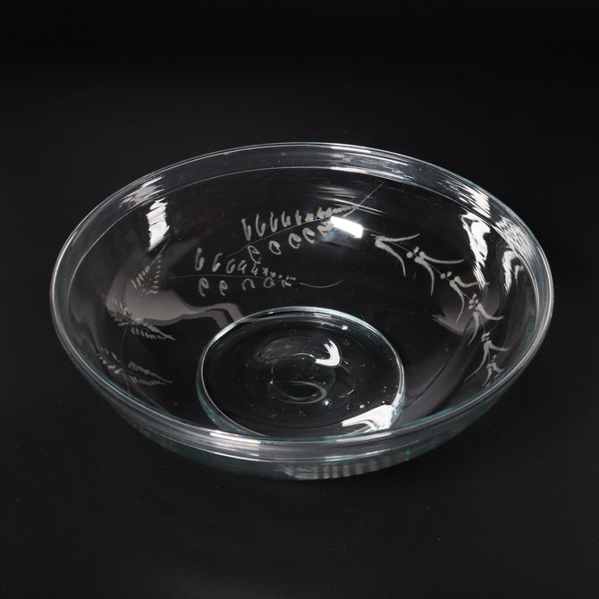 羊歯紋様ガラス鉢 [IZ511]