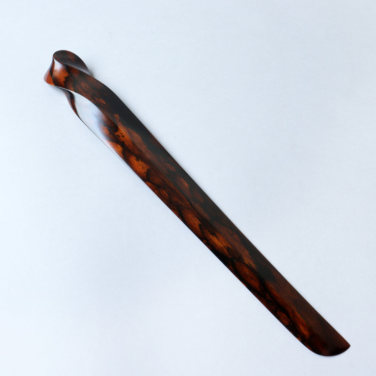 黒田辰秋作 縞柿紙刀【Black persimmon paper sword by Kuroda