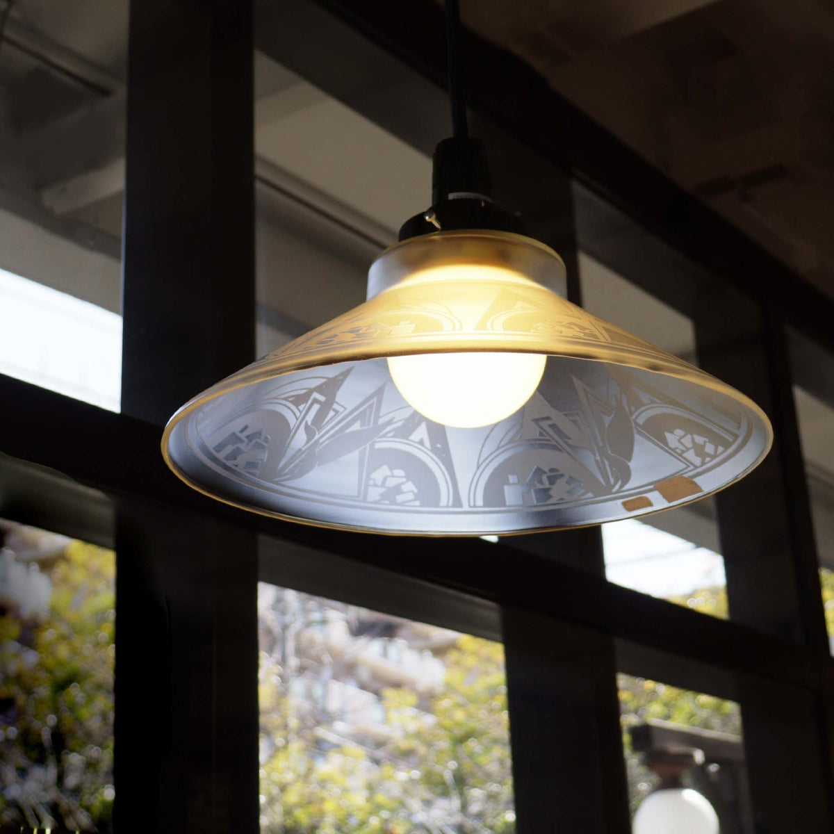 電笠 (Vianne製フレンチヴィンテージ ランプシェード)【Vianne