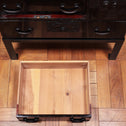 時代箪笥／黒塗庄内閂付小箪笥　スタンド付き【SHONAI small chest with metal stand】 [j1131]　Japanese Antique Furniture