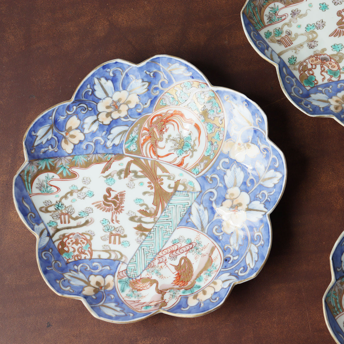 伊万里赤絵桜形皿 5客[p0344] – 青梵ギャラリー