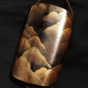 塩見政誠銘　遠山研出蒔絵印籠【INRO (Medicine case), Mountains design in Togidashi maki-e technique by Masanari Shiomi】[k0579]