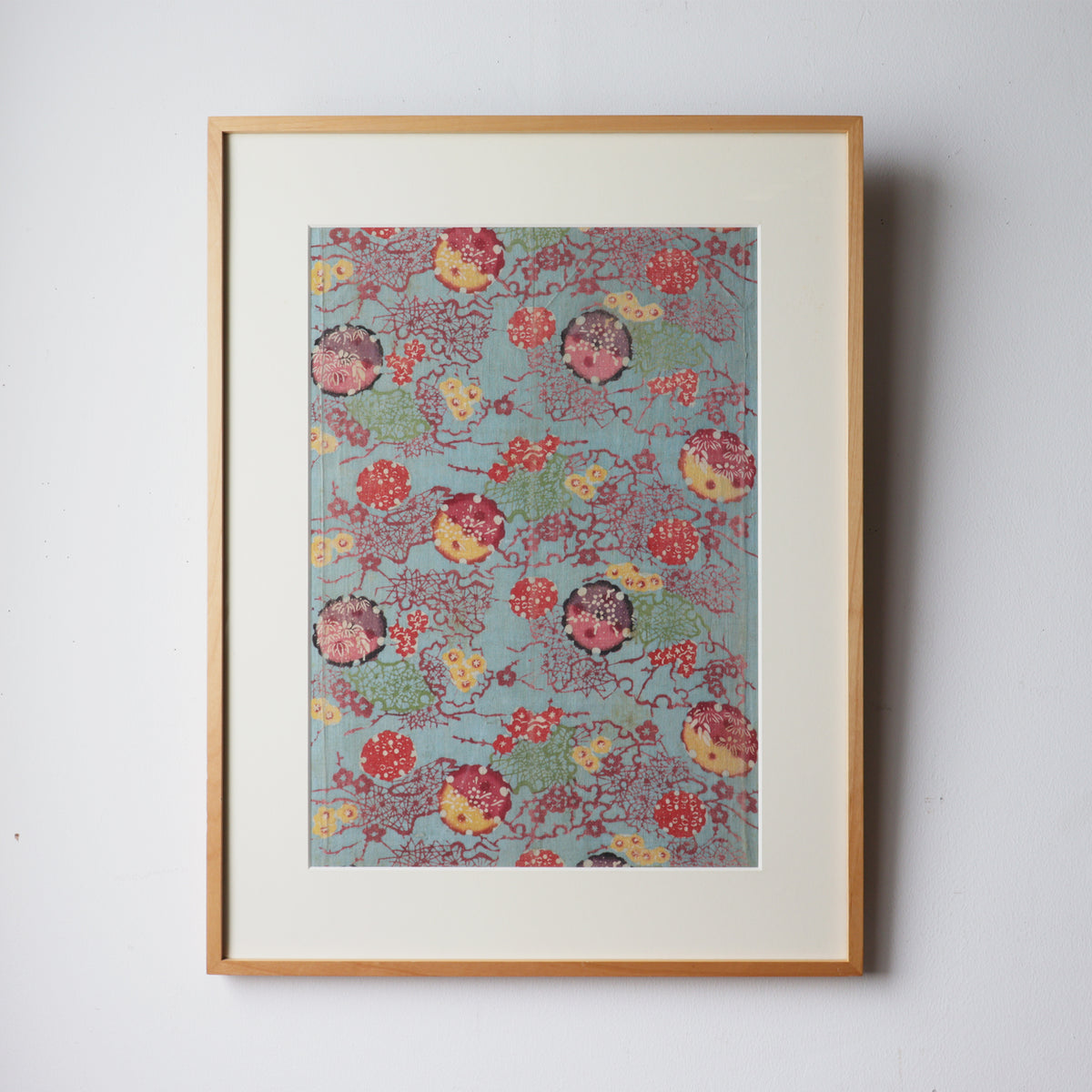 紅型額装 【 Framed Bingata textile ( Okinawa ) 】[TX150