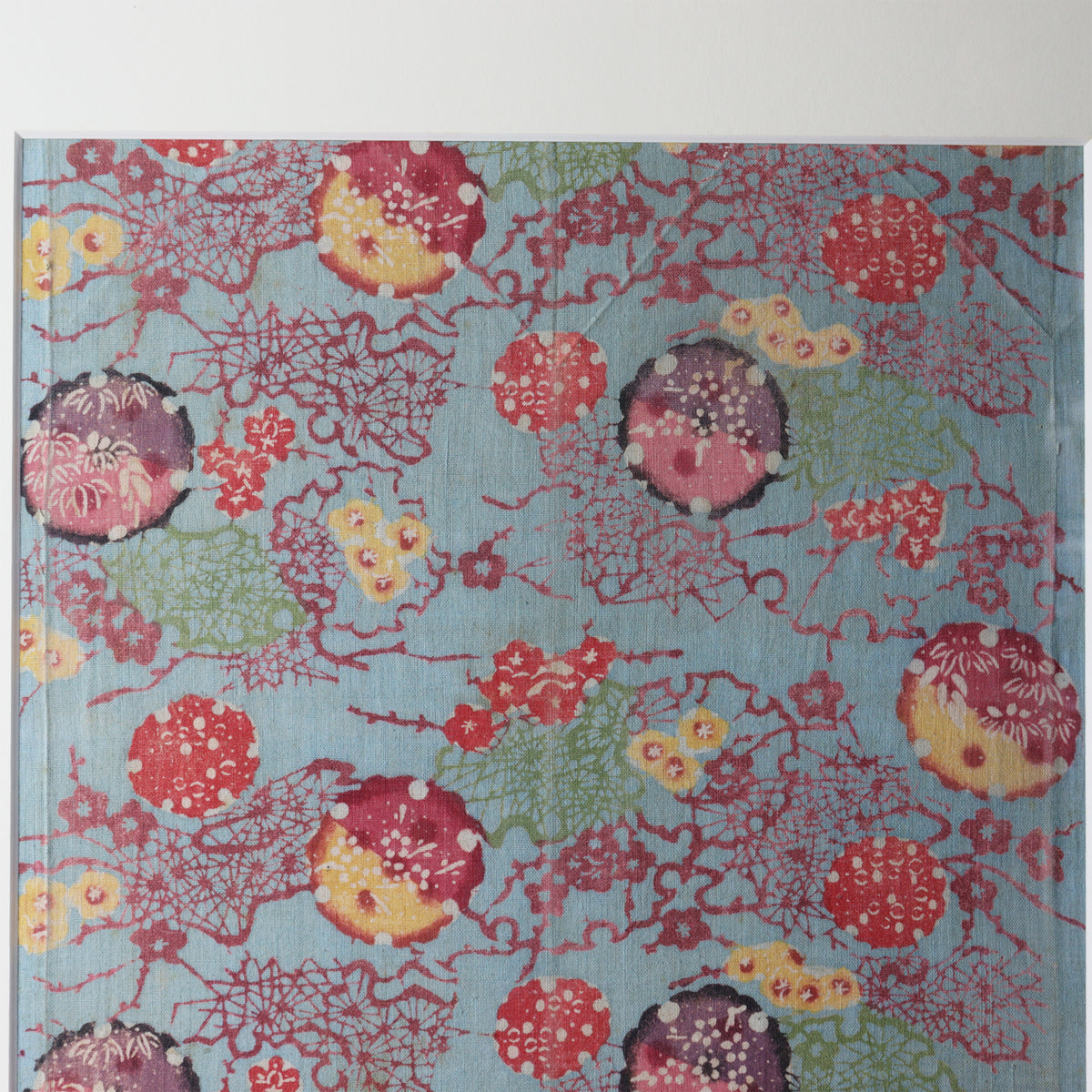 紅型額装 【 Framed Bingata textile ( Okinawa ) 】[TX150