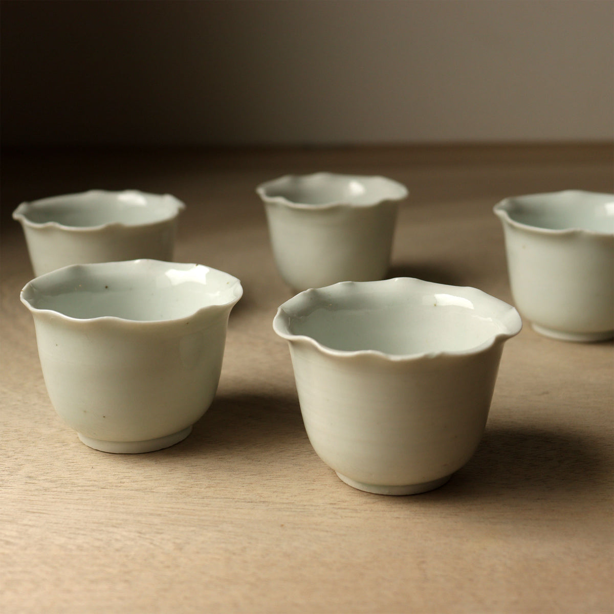 青白磁の古伊万里 波佐見焼】古伊万里 青磁絵（手描）茶漬 5客揃 B 茶碗 食器 皿 【不二