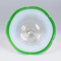 緑花縁碗型氷コップ  [g023]