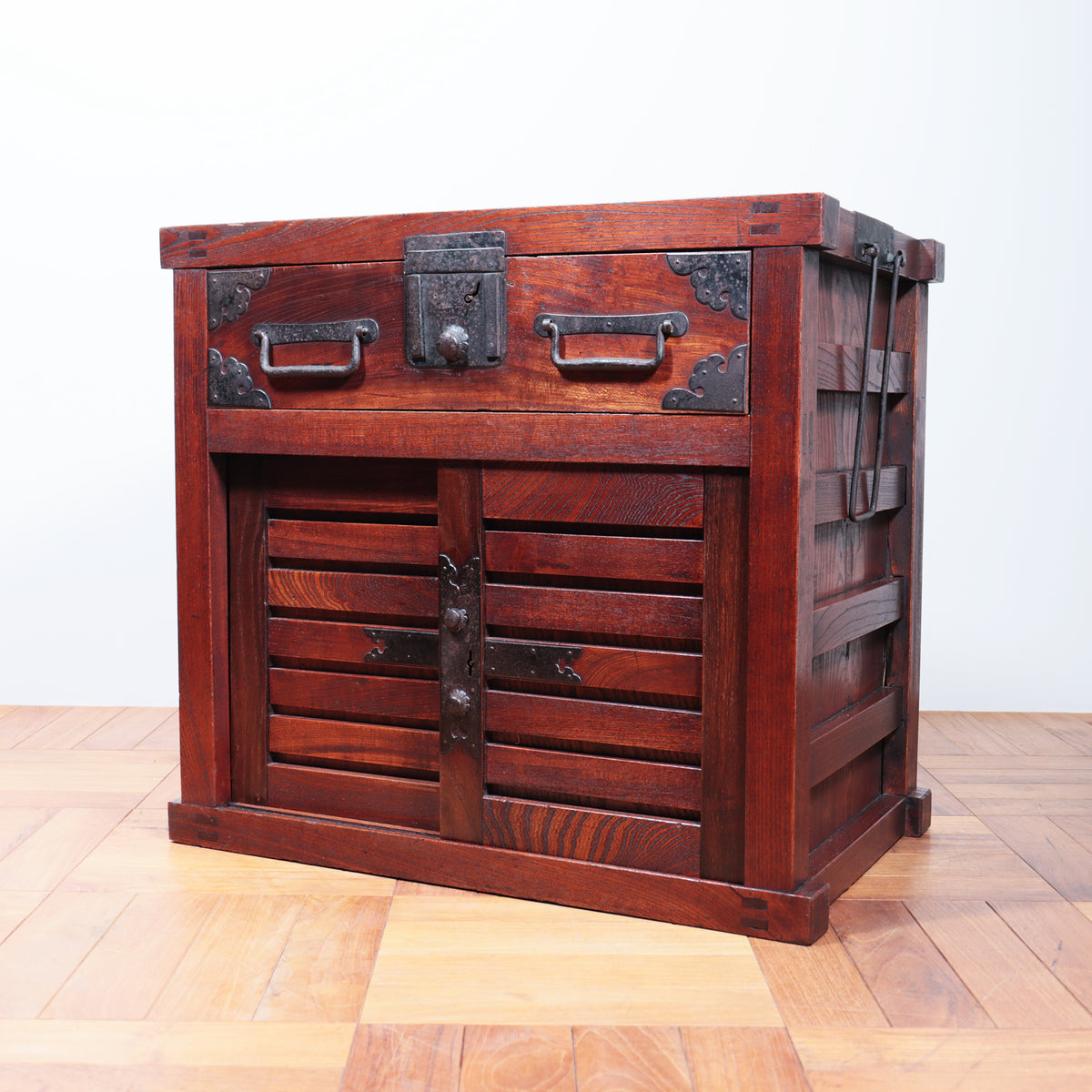 j0987 帳場箪笥-Merchant chest -時代箪笥　和箪笥　Japanese antique chest Tansu