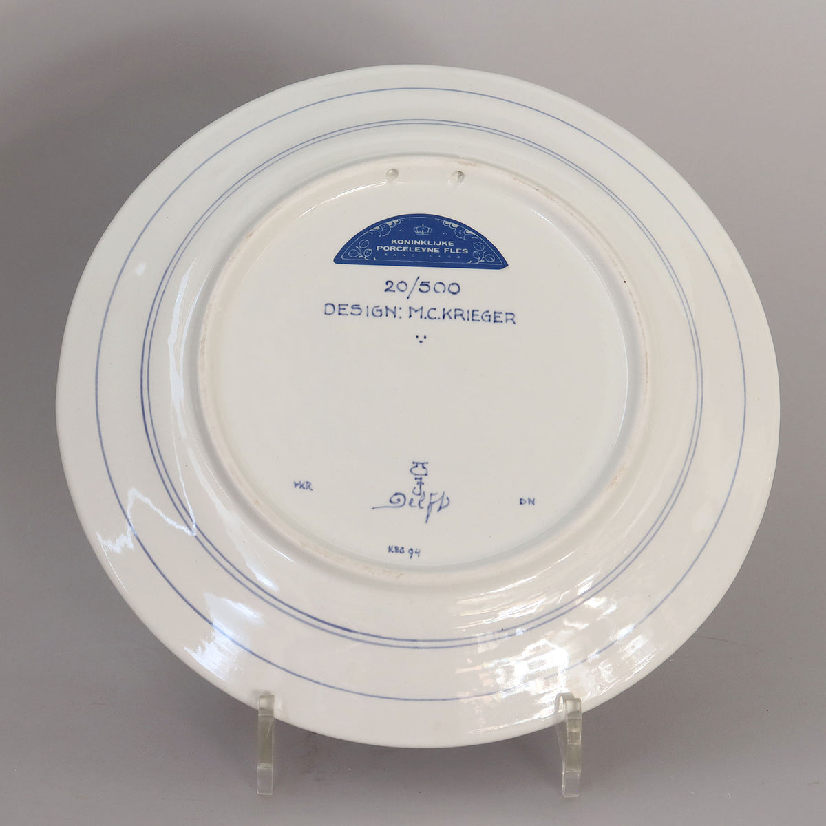 ロイヤルデルフト イヤープレート(25.4cm) 1994年【royal delft year