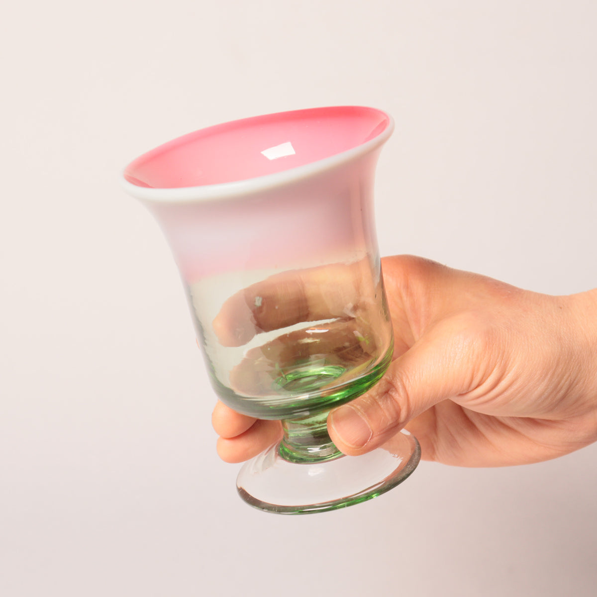 赤縁ぼかしベル型氷コップ [IZ335-5] – 青梵ギャラリー