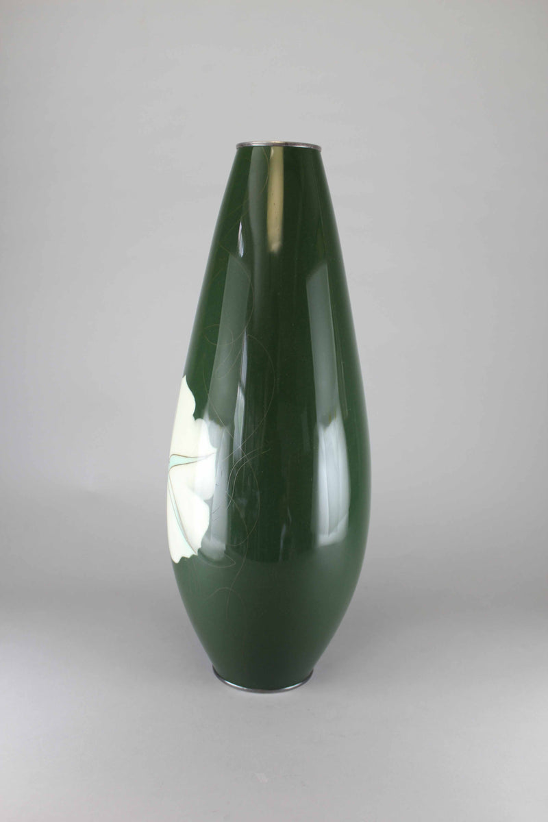 夕顔図安藤七宝花瓶【 Cloisonne vase with Evening glory by