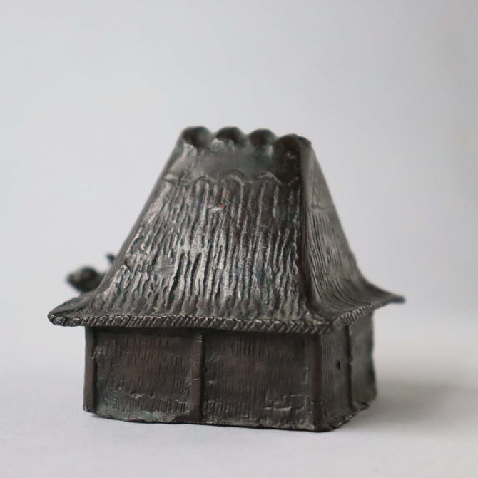 盆景 家屋置物【 Small bronze house for BONKEI  】 [s1449]