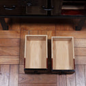 時代箪笥／黒塗庄内閂付小箪笥　スタンド付き【Small chest with metal stand】 [j1205]　Japanese Antique Furniture