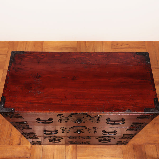米沢菊紋小箪笥【Yonezawa small clothing chest】[j1111]
