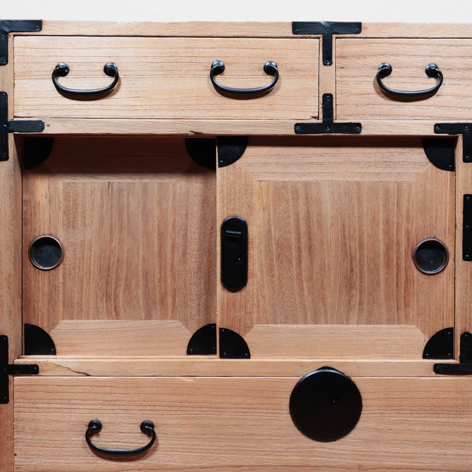 時代箪笥／桐小箪笥　スタンド付き【KIRI small chest with metal stand】[j1113]Japanese Antique Furniture