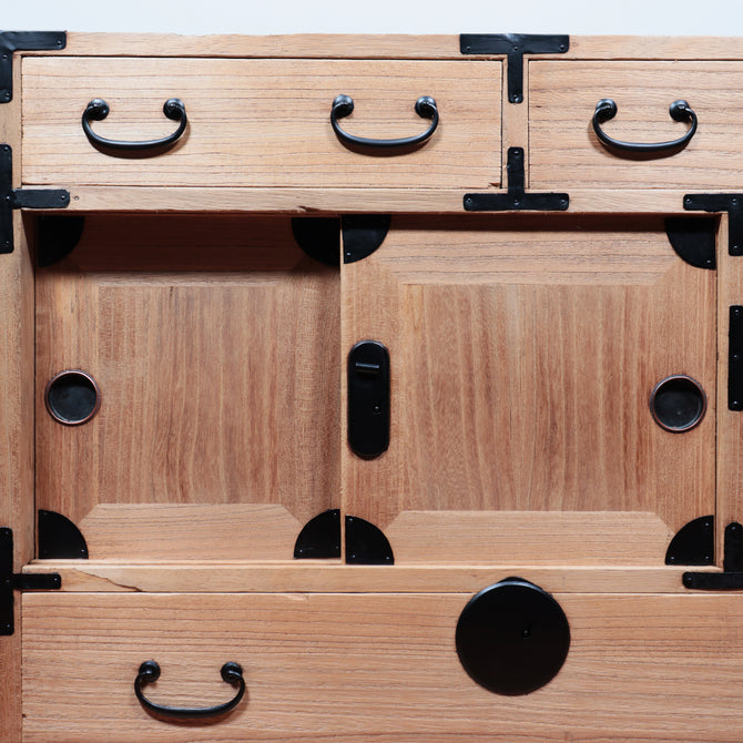 時代箪笥／桐小箪笥　スタンド付き【KIRI small chest with metal stand】[j1113]Japanese Antique Furniture