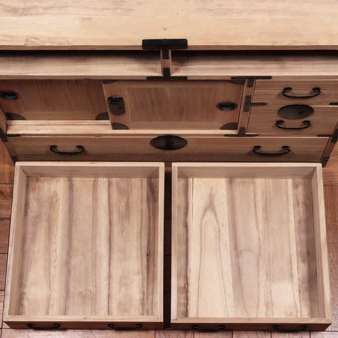 時代箪笥／桐小箪笥　スタンド付き【KIRI small chest with metal stand】[j1113]Japanese Antique Furniture