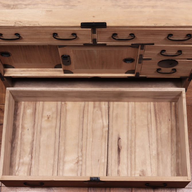時代箪笥／桐小箪笥　スタンド付き【KIRI small chest with metal stand】[j1113]Japanese Antique Furniture