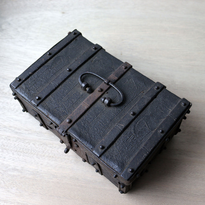 革張手付き小箱　【small box】[s1516]