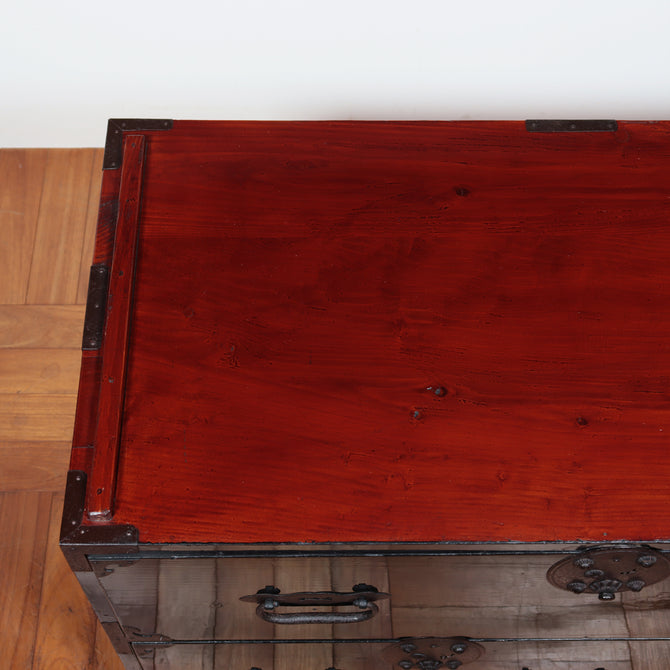 黒塗庄内丸金具衣裳箪笥【SHONAI clothing chest】[j1114]