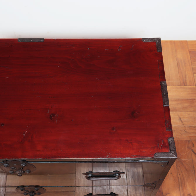 黒塗庄内丸金具衣裳箪笥【SHONAI clothing chest】[j1114]