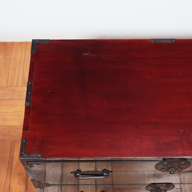 黒塗庄内丸金具衣裳箪笥【SHONAI clothing chest】[j1114]