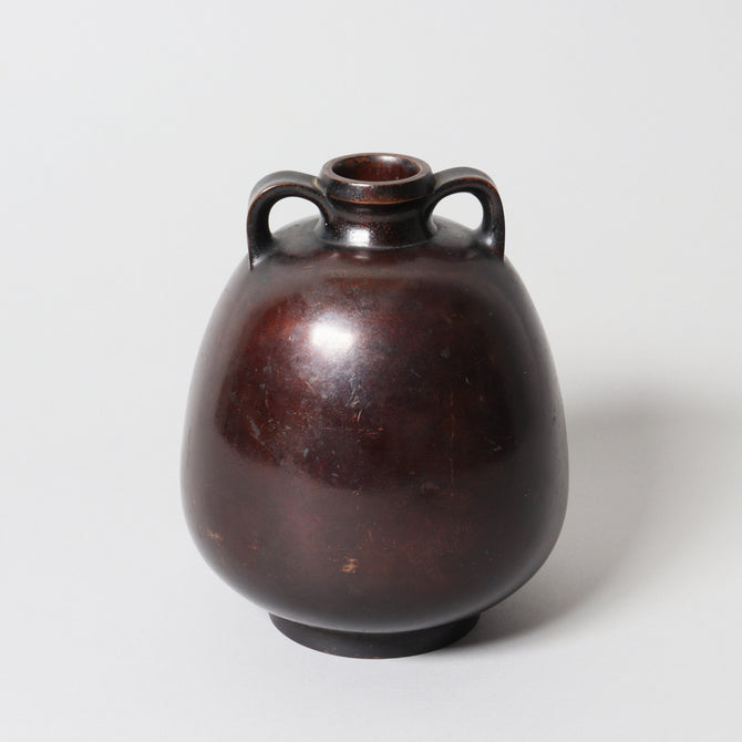 香取正彦／銅花入【Bronze vase by Masahiko Katori】[k0563]