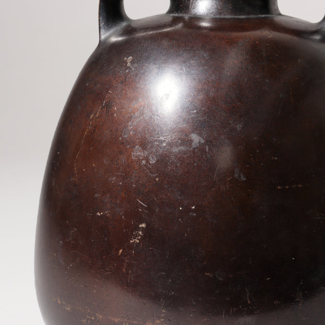 香取正彦／銅花入【Bronze vase by Masahiko Katori】[k0563]