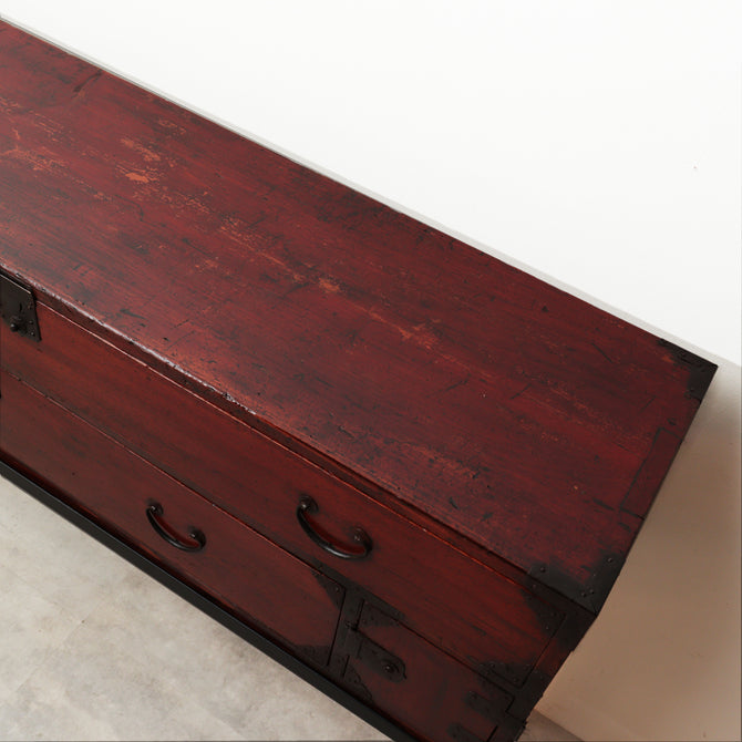 時代箪笥／刀箪笥（嘉永六年墨書き）　スタンド付き【Edo era KATANA chest with metal stand】 [j1206]　Japanese Antique Furniture