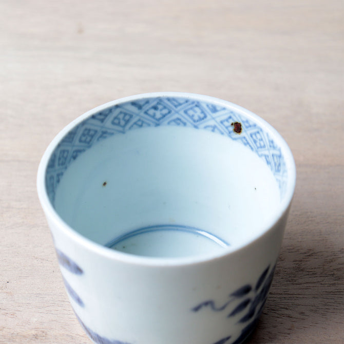 古伊万里草花紋様蕎麦猪口　1客【OLD IMARI SOBA CHOKO -soba noodle cup 1pc】[p0353]