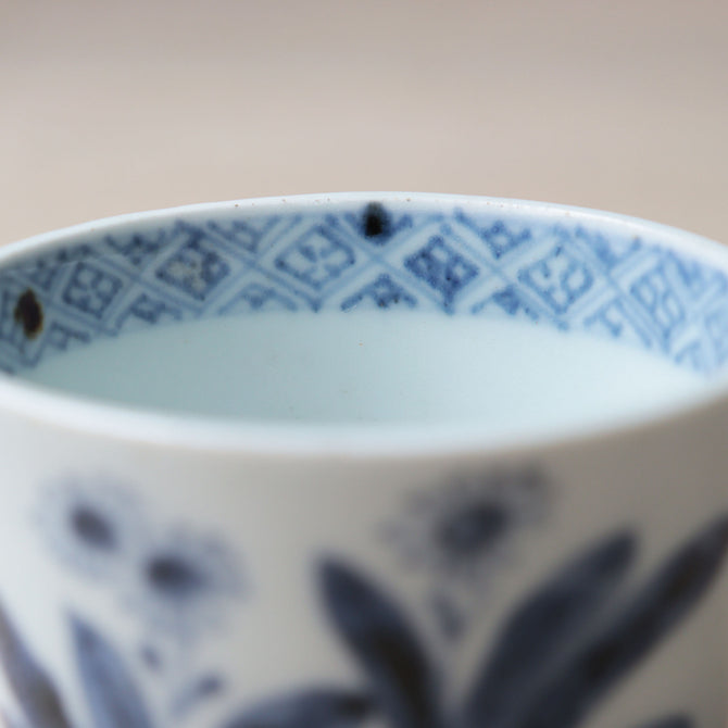 古伊万里草花紋様蕎麦猪口　1客【OLD IMARI SOBA CHOKO -soba noodle cup 1pc】[p0353]