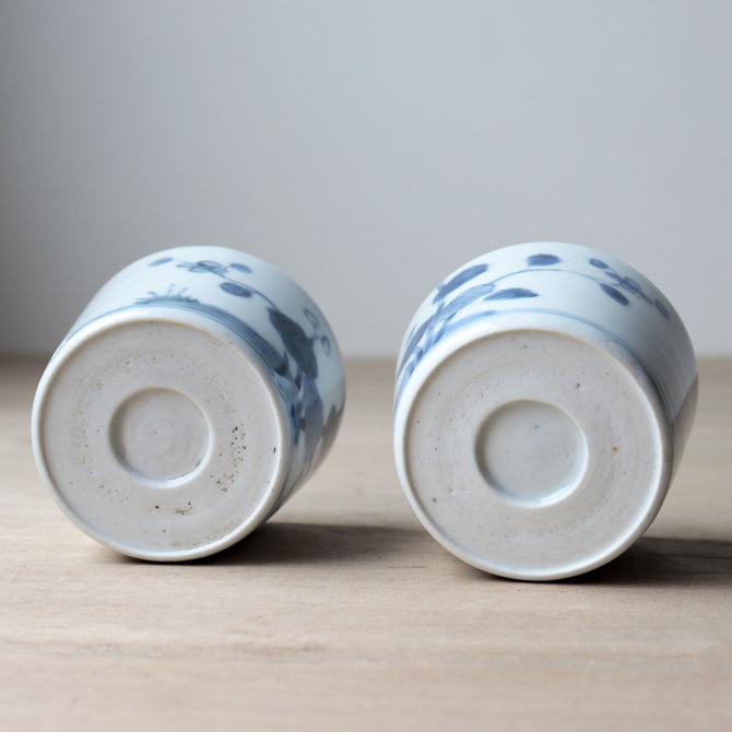 古伊万里草花紋様蕎麦猪口　1客【OLD IMARI SOBA CHOKO -soba noodle cup 1pc】[p0352]