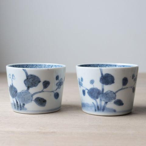 古伊万里草花紋様蕎麦猪口　1客【OLD IMARI SOBA CHOKO -soba noodle cup 1pc】[p0352]