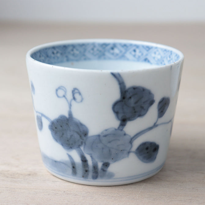 古伊万里草花紋様蕎麦猪口　1客【OLD IMARI SOBA CHOKO -soba noodle cup 1pc】[p0352]
