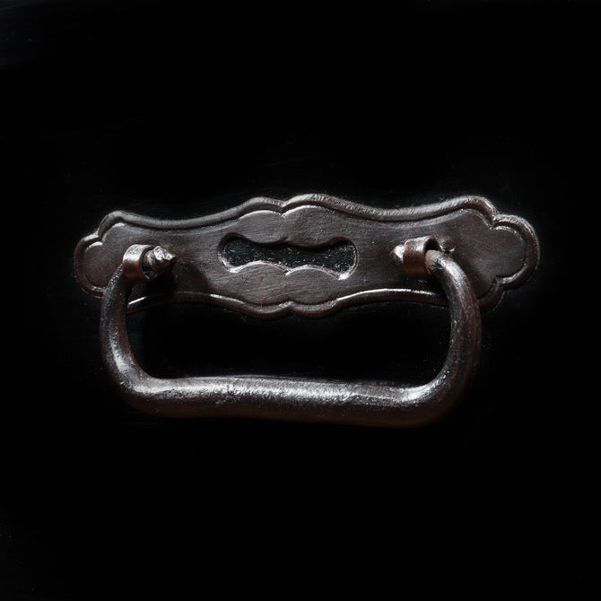 黒塗庄内衣裳箪笥 スタンド付き【Shonai clothing chest with metal stand】[j1118]