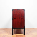 黒塗庄内衣裳箪笥 スタンド付き【Shonai clothing chest with metal stand】[j1117]