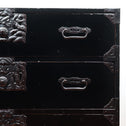 黒塗庄内衣裳箪笥 スタンド付き【Shonai clothing chest with metal stand】[j1117]