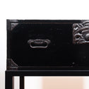 黒塗庄内衣裳箪笥 スタンド付き【Shonai clothing chest with metal stand】[j1118]