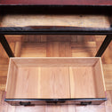 黒塗庄内衣裳箪笥 スタンド付き【Shonai clothing chest with metal stand】[j1118]