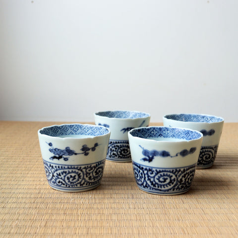 松竹梅蛸唐草蕎麦猪口 一客　【OLD IMARI SOBA CHOKO -soba noodle cup 1pc】[p0355]