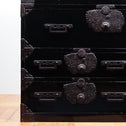 時代箪笥／黒塗庄内菊紋衣裳箪笥【SHONAI clothing chest】[j1116]　Japanese Antique Furniture