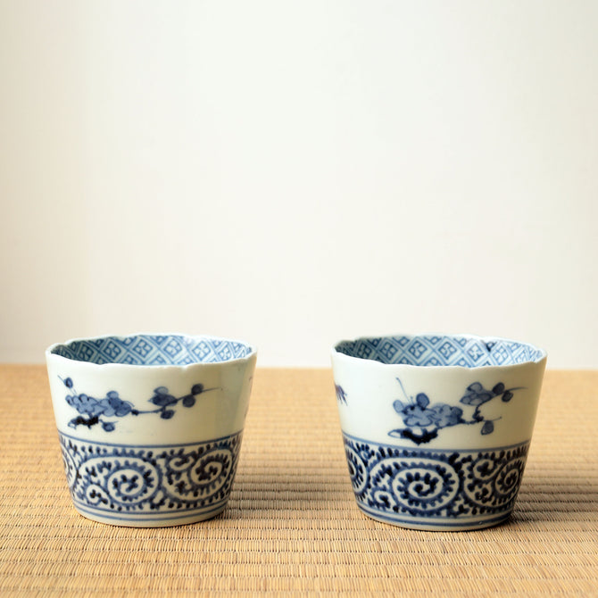 松竹梅蛸唐草蕎麦猪口 一客　【OLD IMARI SOBA CHOKO -soba noodle cup 1pc】[p0355]