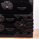 時代箪笥／黒塗庄内菊紋衣裳箪笥【SHONAI clothing chest】[j1116]　Japanese Antique Furniture