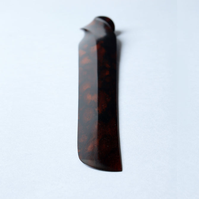 黒田辰秋作　縞柿紙刀【Black persimmon paper sword by Kuroda Tatsuaki】[k0600]