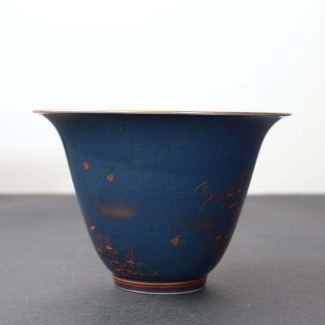 九谷菖蒲図盃洗　　【OLD KUTANI  Bowl】[p0360]