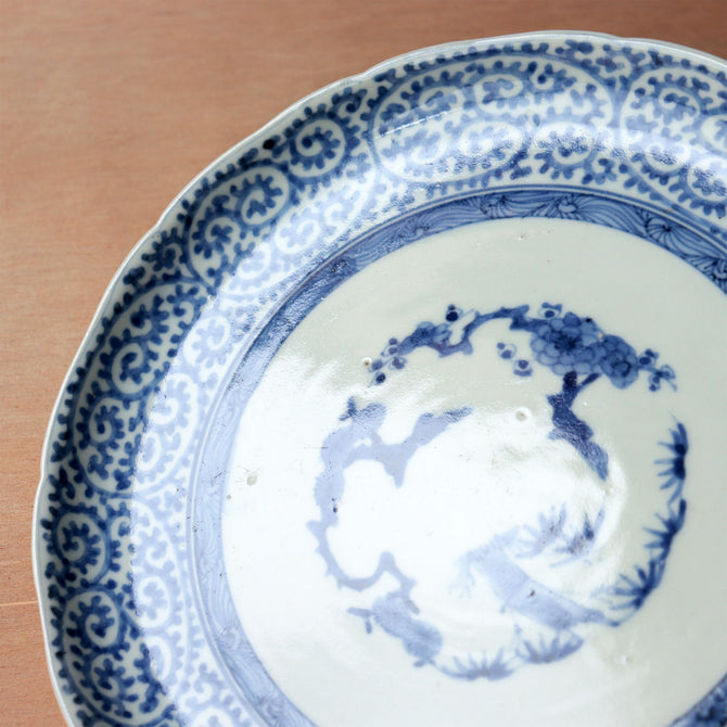 古伊万里蛸唐草七寸皿　一客　【OLD IMARI Plate】[p0358]