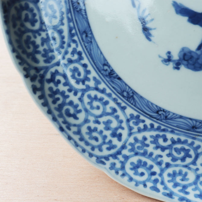 古伊万里蛸唐草七寸皿　一客　【OLD IMARI Plate】[p0358]