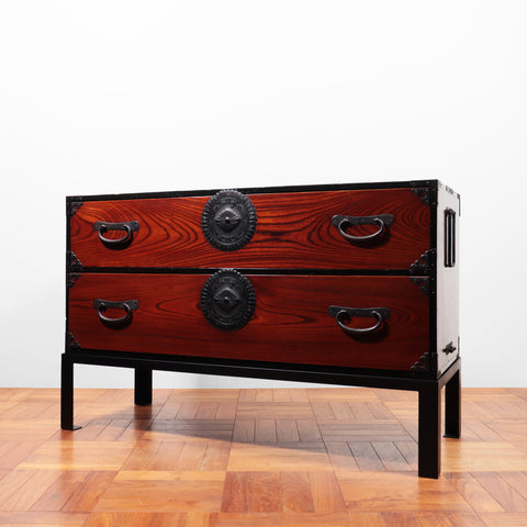 時代箪笥／相馬衣裳箪笥 スタンド付き [j1125] 【Japanese Antique Furniture Soma clothing chest with metal stand】