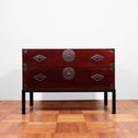 ◆時代箪笥／米沢衣裳箪笥　スタンド付き【Yonezawa clothing chest with metal stand 】 [j1128]　Japanese Antique Furniture