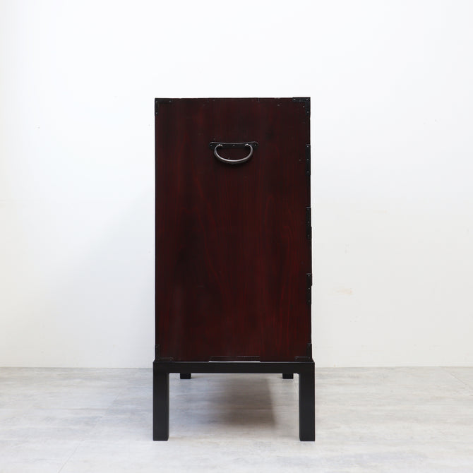 米沢桜紋金具小箪笥　スタンド付き【Yonezawa smallchest with metal stand】 [j1213]　Japanese Antique Furniture