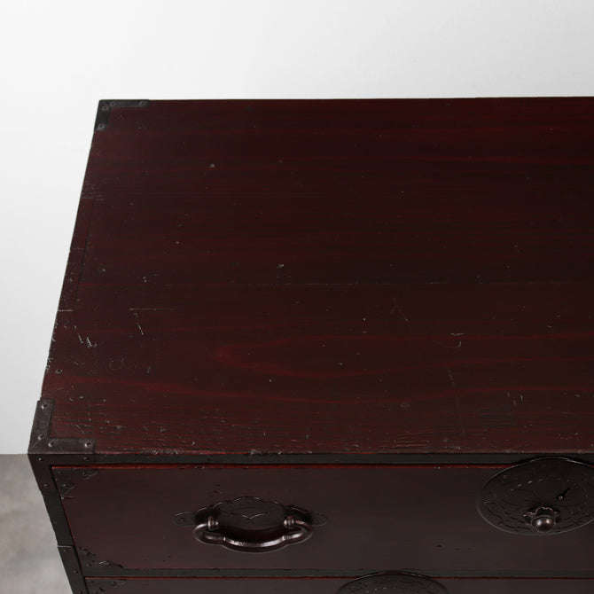 米沢桜紋金具小箪笥　スタンド付き【Yonezawa smallchest with metal stand】 [j1213]　Japanese Antique Furniture